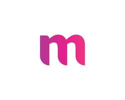 m logotyp design vektor mall