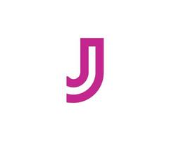 j logotyp design vektor mall