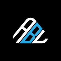 abl brev logotyp kreativ design med vektor grafisk, abl enkel och modern logotyp i triangel form.