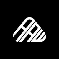 aaw letter logo kreatives Design mit Vektorgrafik, aaw einfaches und modernes Logo in Dreiecksform. vektor