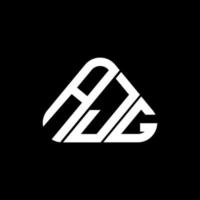 ajg brev logotyp kreativ design med vektor grafisk, ajg enkel och modern logotyp i triangel form.