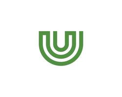 u uu Logo-Design-Vektorvorlage vektor