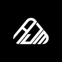 ajm brev logotyp kreativ design med vektor grafisk, ajm enkel och modern logotyp i triangel form.