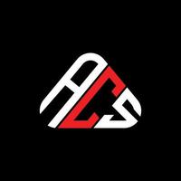 acs brev logotyp kreativ design med vektor grafisk, acs enkel och modern logotyp i triangel form.