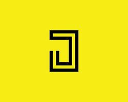 j logotyp design vektor mall