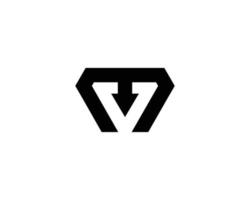 v vv logotyp design vektor mall