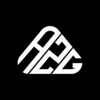 azg brev logotyp kreativ design med vektor grafisk, azg enkel och modern logotyp i triangel form.
