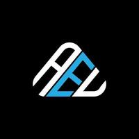 aeu-Buchstaben-Logo kreatives Design mit Vektorgrafik, aeu-einfaches und modernes Logo in Dreiecksform. vektor