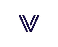 v vv Logo-Design-Vektorvorlage vektor