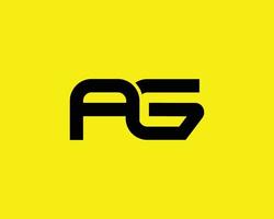 ag ga logotyp design vektor mall