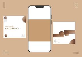 mall för inlägg för karusell för sociala medier vektor