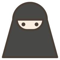 niqaab muslim islamic slöjor kvinna kvinna avatar klämma konst ikon vektor