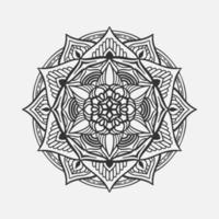 dekorativ runda mönster. svart översikt mandala på vit bakgrund. vektor illustration.
