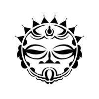polynesische Masken im Tattoo-Stil. Vektor-Illustration. vektor