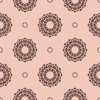 rosa vintage nahtlose textur mit verzierung. Gestaltungselement. dekorativer Hintergrund. exquisites florales Tapetendekor. traditionelles Dekor auf einem rosa Hintergrund. vektor