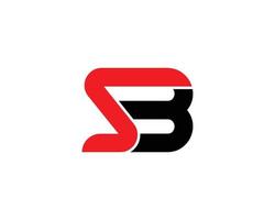 bs sb logotyp design vektor mall