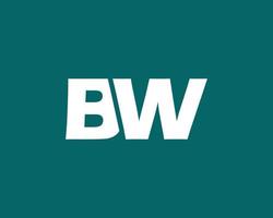 bw wb-Logo-Design-Vektorvorlage vektor