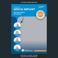 dental vård tjänster flygblad eller affisch mall vektor