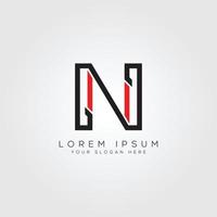 brev n logotyp ikon monogram design vektor mall element