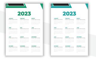 2023 vägg kalender design vektor