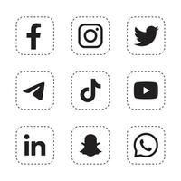 Set von Social-Media-Icons vektor