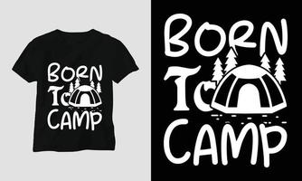 Camping-Svg-Design mit Lager, Zelt, Berg, Jangle, Baum, Band, Wandersilhouette vektor