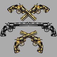 klassisk vektor pistol illustration design