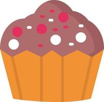 flaches Symbol für Cupcakes vektor