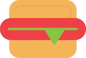 Burger-Fast-Food-Flachsymbol vektor
