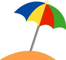 Großer Regenschirm, Illustration, Vektor auf weißem Hintergrund.