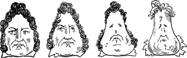 karikatyr av Louis philippe, årgång illustration. vektor