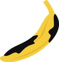 faule Banane, Illustration, Vektor auf weißem Hintergrund.