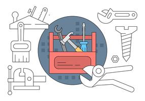 Kostenlose Sammlung mit Tools vektor