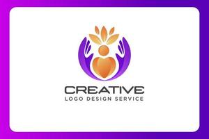 välgörenhet logotyp, wellness logotyp, vård logotyp, spa logotyp eller ideellt branding design vektor