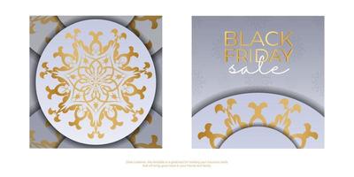 feierbanner für den schwarzen freitag in beiger farbe mit abstraktem ornament vektor