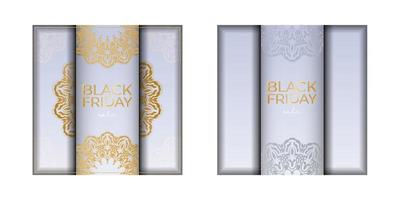 baner black friday beige mit luxuriösen Verzierungen vektor