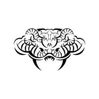 Schlangenkopf-Logo-Maskottchen-Emblem. Sport-Logo-Konzept-Vektor. vektor