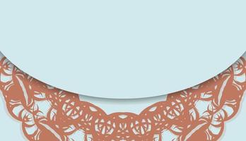 aquamariner Hintergrund mit Mandala-Korallenmuster für Design unter Ihrem Text vektor
