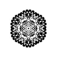 cirkulär mönster i form av mandala med blomma för henna, mehndi, tatuering, dekoration. dekorativ prydnad i etnisk orientalisk stil. översikt klotter hand dra vektor illustration.