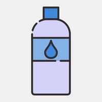 Symbol Wasser. tag der toten feierelemente. Symbole im gefüllten Linienstil. gut für Drucke, Poster, Logos, Partydekorationen, Grußkarten usw. vektor