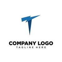 Logo-Design-Buchstabe t geeignet für Firmen-, Community-, persönliche Logos, Markenlogos vektor