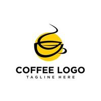 kaffe logotyp design för butiker, kaffe butiker, restauranger, etiketter, och Kafé företag företag vektor