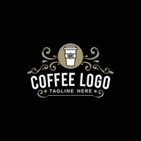 årgång kaffe logotyp design för affär, kaffe affär, restaurang, märka, och Kafé företag företag vektor