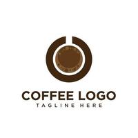 kaffe logotyp design för butiker, kaffe butiker, restauranger, etiketter, och Kafé företag företag vektor