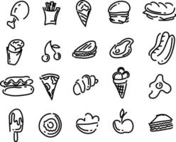 Fast Food, Illustration, Vektor auf weißem Hintergrund