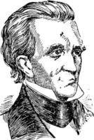 James Polk, Vintage-Illustration vektor