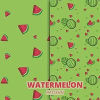 Wassermelonenmuster gesetzt vektor