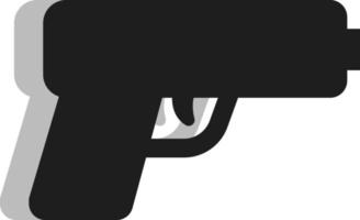 svart polis pistol, illustration, vektor, på en vit bakgrund. vektor