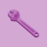 Vektor Schraubenschlüssel in lila auf lila Hintergrund