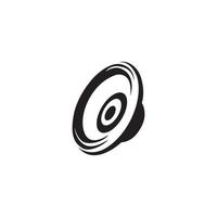 Lautsprecher-Logo-Design. Logo-Design für Soundsysteme vektor